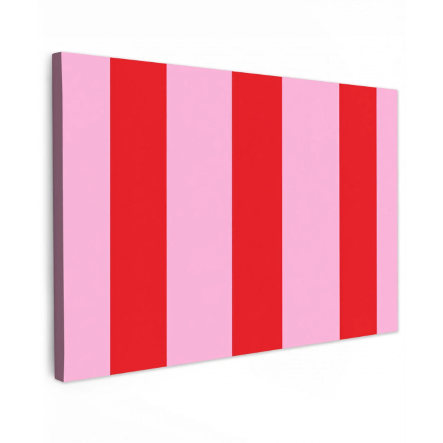 Strepen - Klassiek - Roze Tuinposter op houten frame 2 cm dik klein 845 -3d
