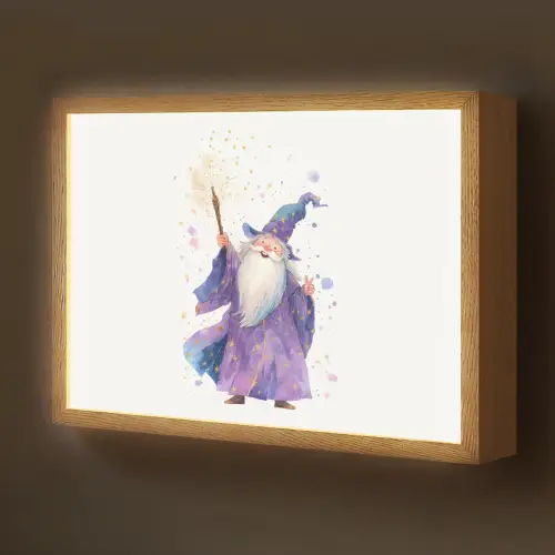 Tovenaar - Magie - Paars Light Box met batterij (Wandlamp kind) middel -z3d_website