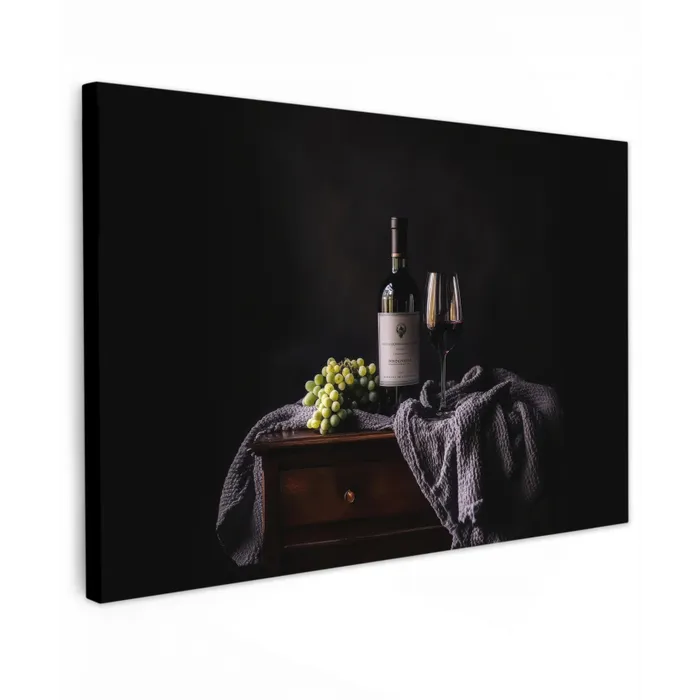 Druiven - Wijn - Rood - Tafel Tuinposter op houten frame 2 cm dik klein -3d