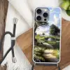 Zandpad - Groen landschap - Water Hoesje iPhone 16 Pro Max met koord klein -sfeer4