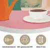 Bloemen - Koffie - Raam Akoestische PET Vilt - Rond klein -closeup_NL