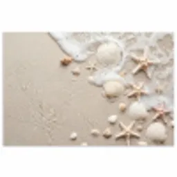 Schelpen - Zeesterren - Strand poster papier klein -3d