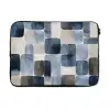 Patroon - Blauw - Vierkanten laptophoes neopreen klein -3d