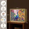 Pauw - Dieren - Schilderij - Regenboog Light Box met batterij (Wandlamp) middel -USP_websiteoverzichtNL