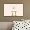 Vaas - Bloemen - Madeliefjes - Beige canvas 2cm klein -sfeer3