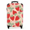 Pastel fruit - Aardbeien NBS - Handbagage koffer - Kinderen Unisex middel -productfoto_recht