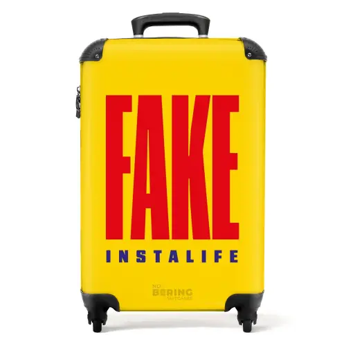 Quotes - Fake instalife goudgeel NBS - Handbagage koffer - Kinderen Unisex middel -productfoto_recht