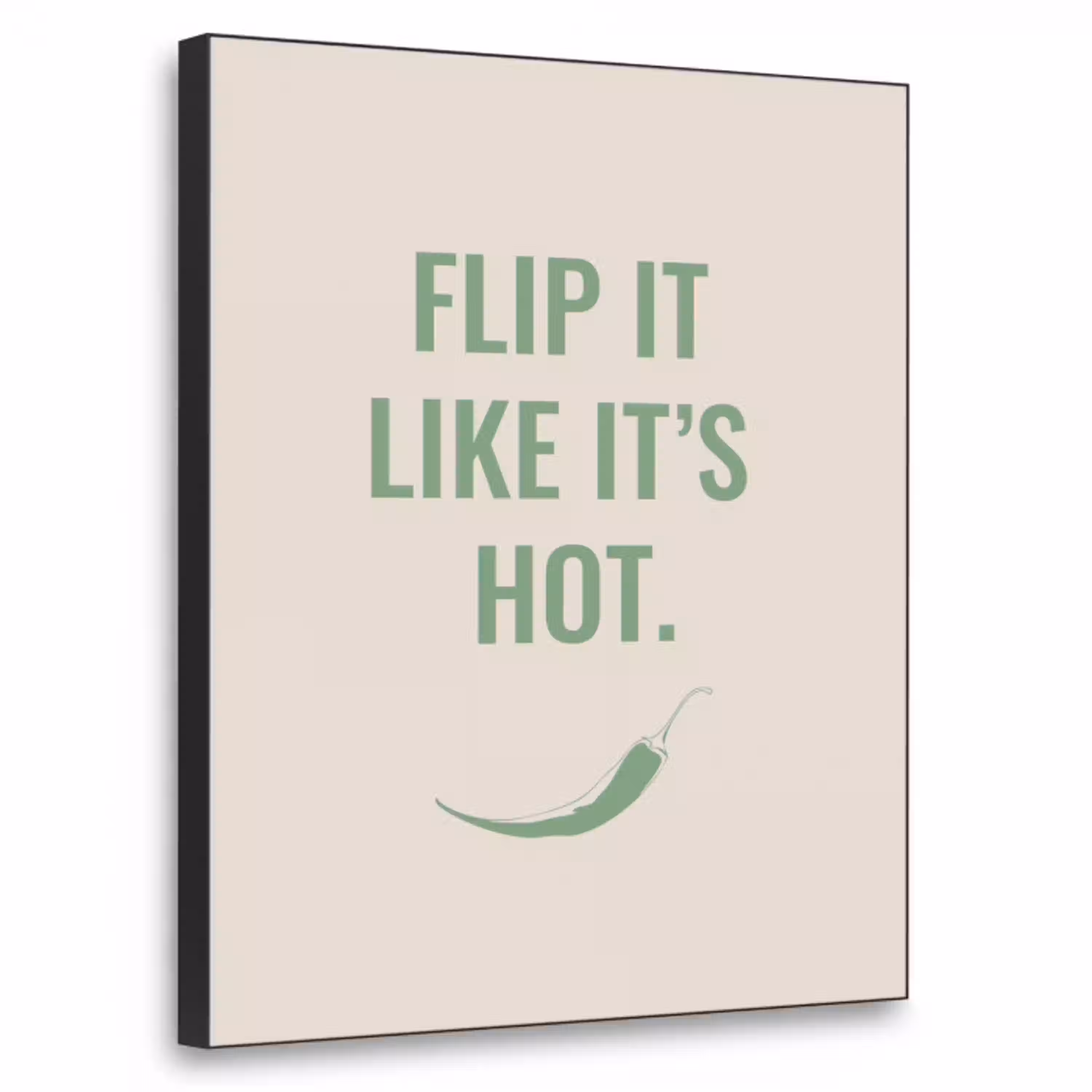 Groen - Quote - Zomer - Chilipeper Textielframe - compleet frame klein -3d