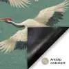 Kersenbloesem - Kraamvogels - Groen Deurmat klein 898 -antislip_NL