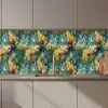 Geel - Bloemen - Groen - Bladeren keuken achterwand 2 middel 871 zz_3dshopping