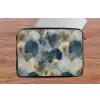 Bladeren - Abstract - Goud - Blauw laptophoes neopreen klein -tafel