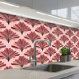 Waaier -  Roze - Rood keuken achterwand 2 middel 871 -3d_schuin