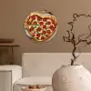 Pizza - Hart - Pepperoni - Tomaat Wandcirkel plexiglas klein -sfeer1