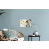 Abstracte weergave van de lucht met gouden accenten uit de natuur Muursticker klein -plant
