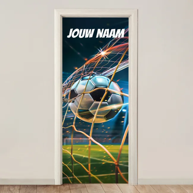 Deursticker met naam - Voetbal - Doel - Snelheid