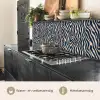 Zebra - Patroon - Blauw - Beige keuken achterwand 2 middel 871 -usp_NL