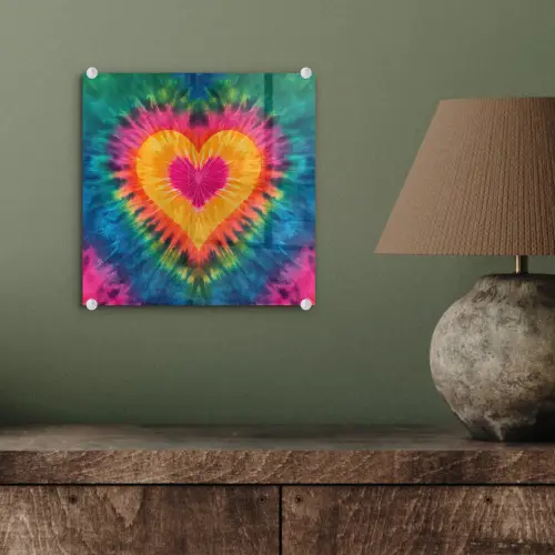 Hart - Tie Dye - Kleurrijk plexiglas 5mm klein -sfeer3