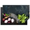Koksmes en Verse Ingrediënten Inductie beschermer vinyl 3mm klein -3d