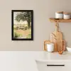 Houten bankje - Bloempotten - Landschap KitchenYeah - Keuken - Fotolijst klein -sfeer1