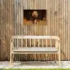 Leeuw - Geschilderd - Abstract - Goud Tuinposter op houten frame 2 cm dik klein -sfeer4