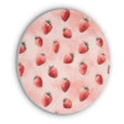 Aardbei - Patroon - Roze Akoestische PET Vilt - Rond klein 838 -3d