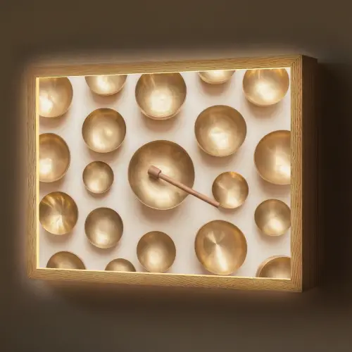 Symmetrisch - Goud - Brons - Balans Light Box met batterij (Wandlamp) middel -z3d_website
