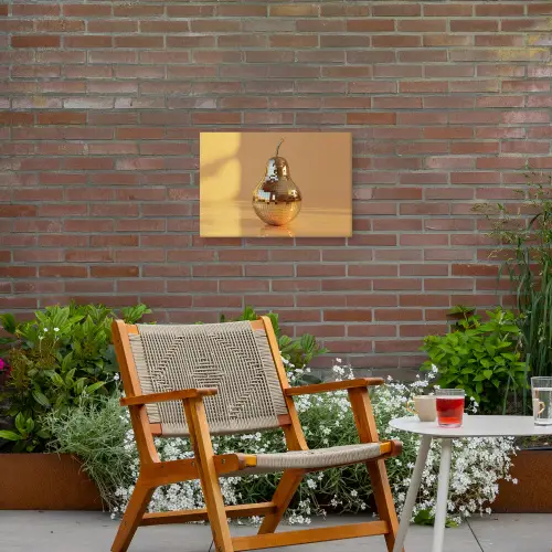 Goud - Disco - Glitter - Peer Tuinposter op houten frame 2 cm dik klein -sfeer3