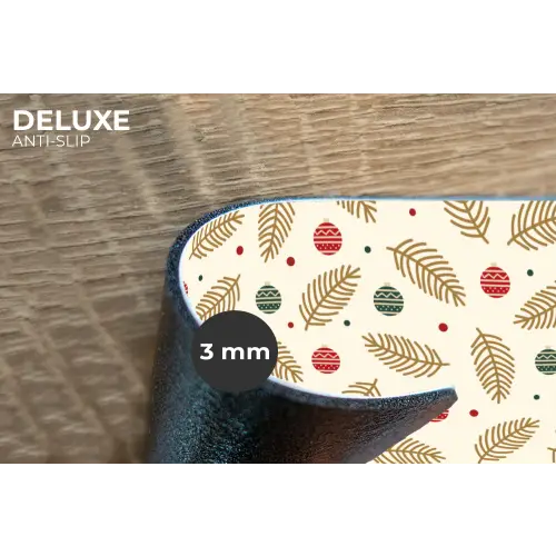 Patroon - Kerst - Symbolen - Beige Placemat vinyl groot 368 -closeup