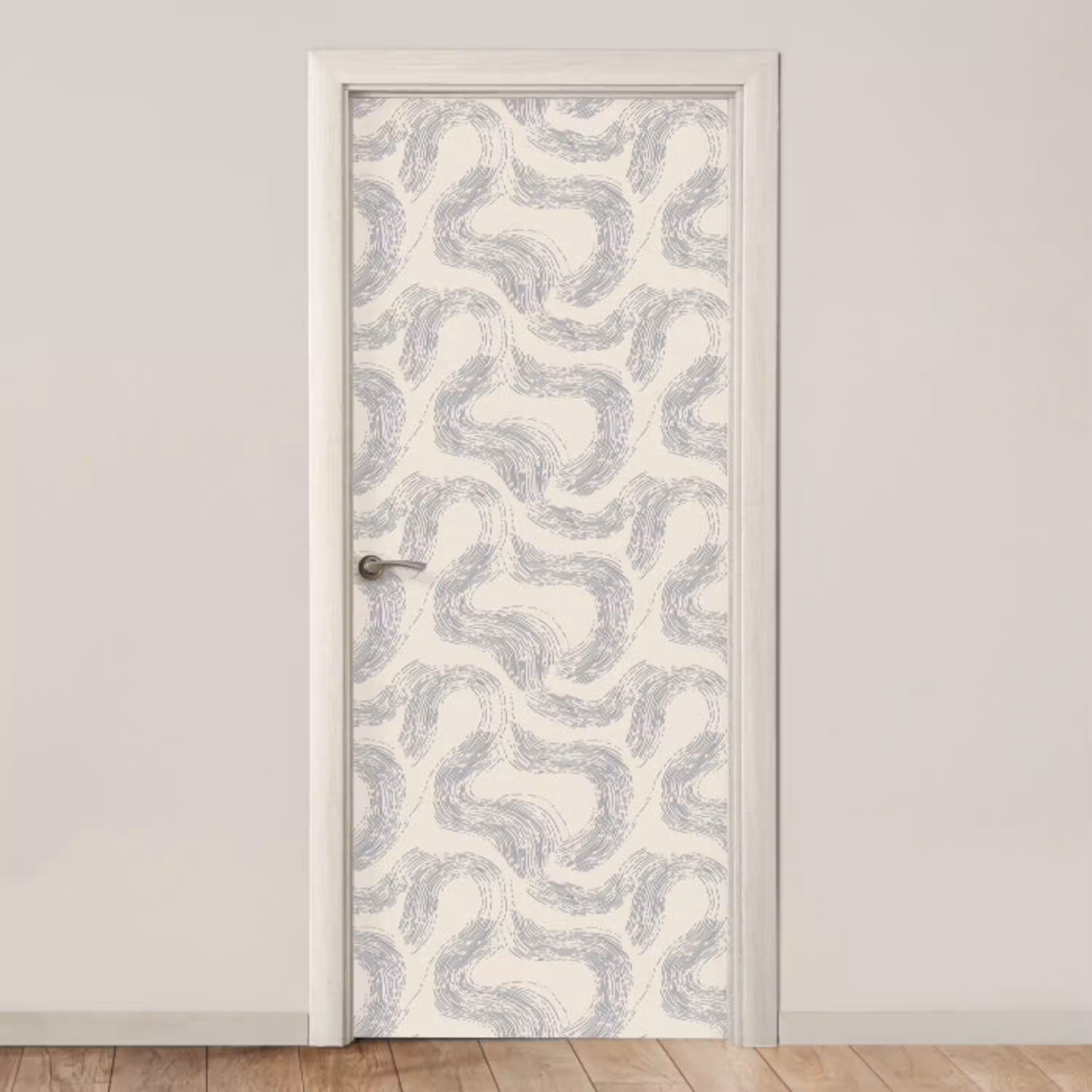 Lijnen - Patroon - Beige - Minimalistisch deurposter klein 289 -3d_beige