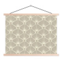 Paneel - Ginkgo - Zand textielposter latten blank klein 122 -3d