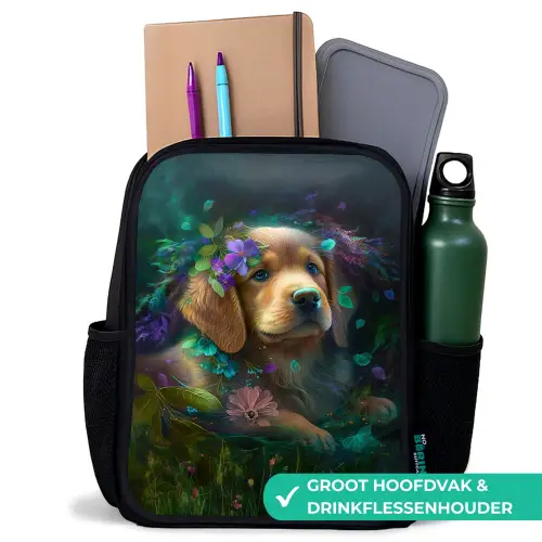 Polly Pup Rugzak - Zwart middel -inhoud_NL