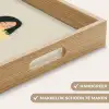 Vrouw - Bloem - Geel - Minimalistisch Dienblad Rechthoek middel -USP_HandgreepNL