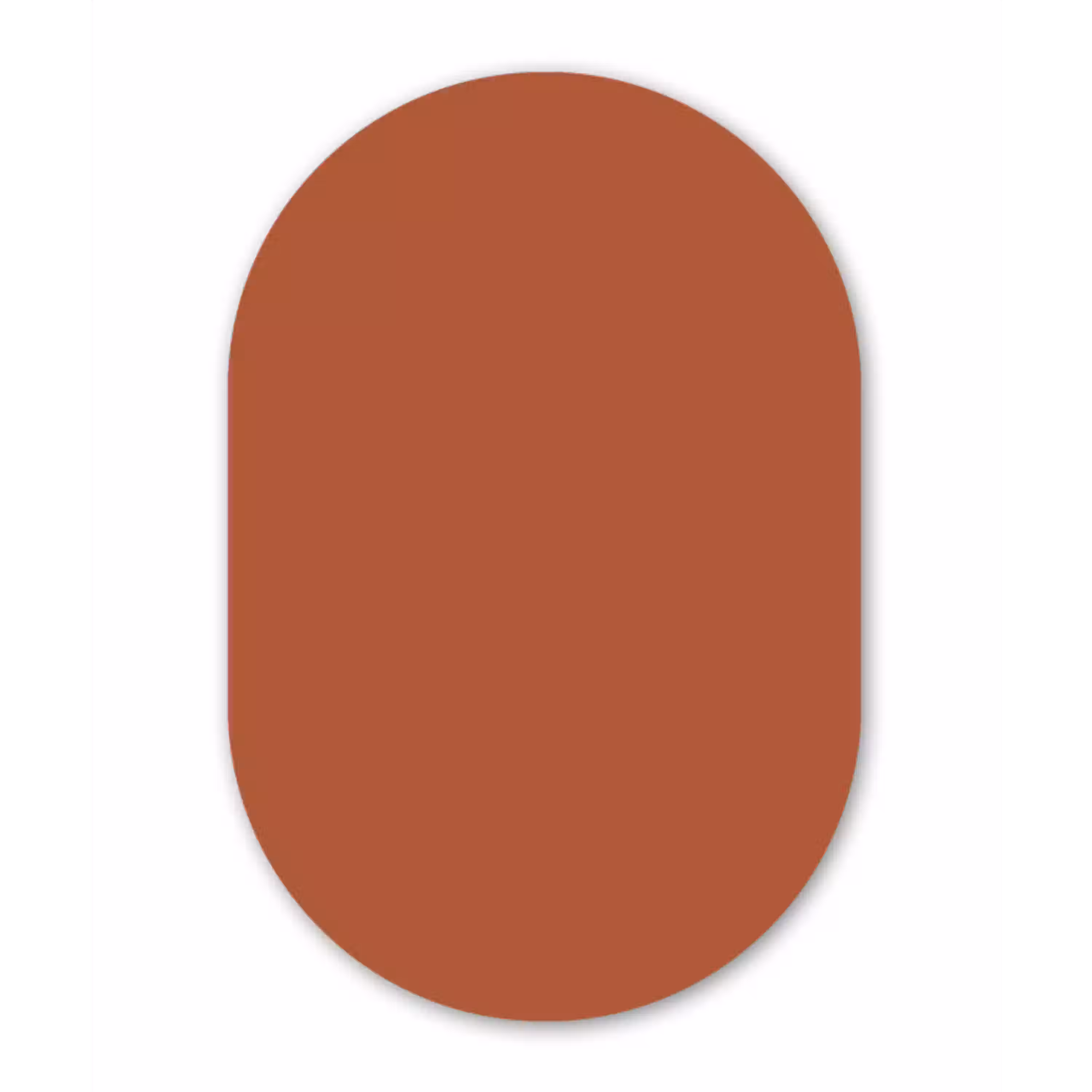 Burnt - Sienna - Oranje Wandcirkel Ovaal Aluminium middel 839 -3d