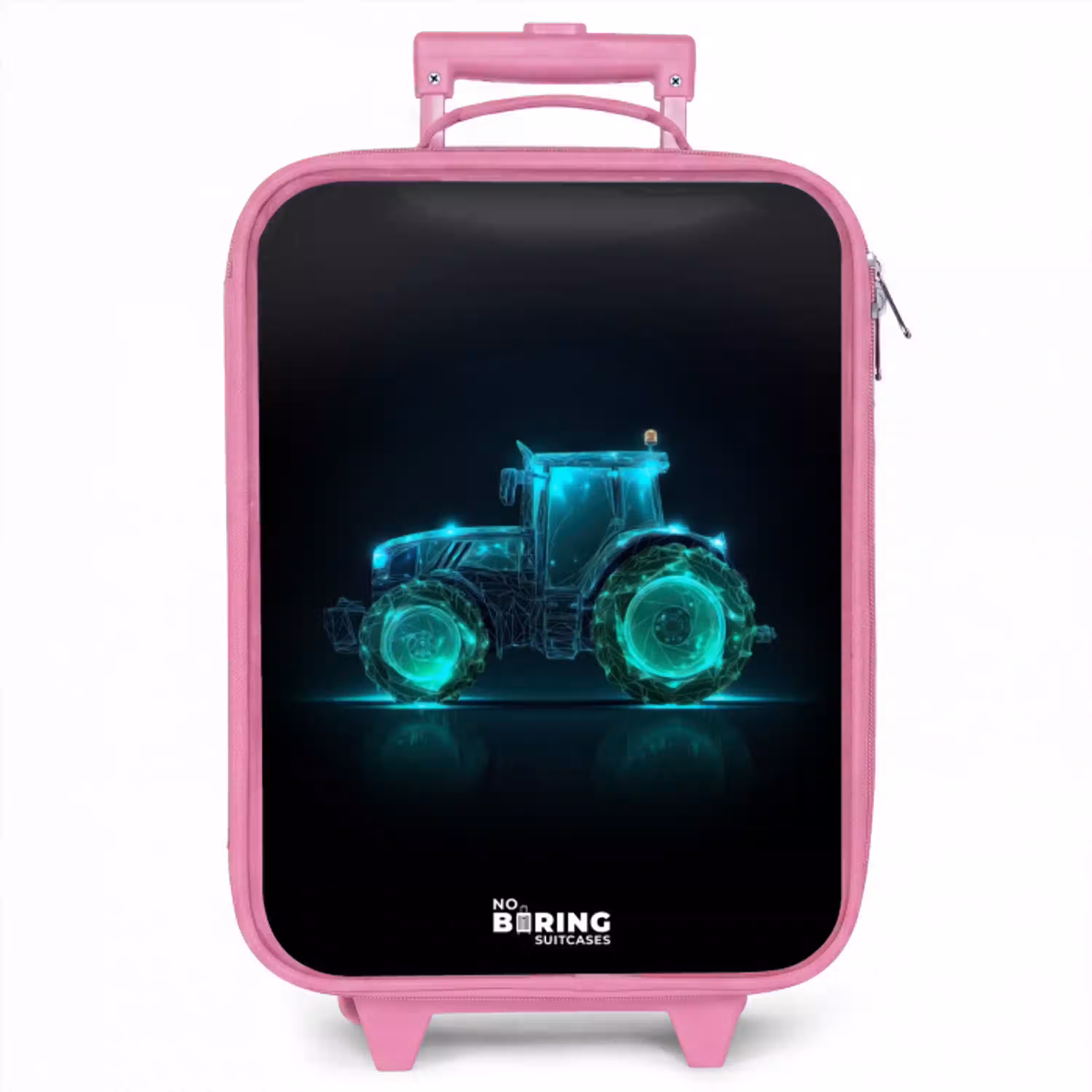 Neontractor op zwarte ondergrond Kinderkoffer - Roze klein -zzz_website3d