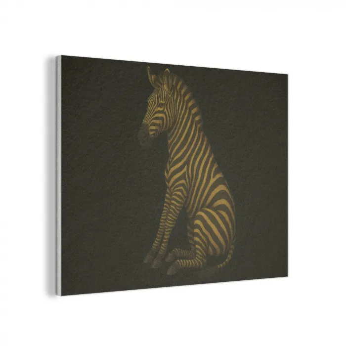 Zebra - Strepen - Goud PET vilt klein -3d