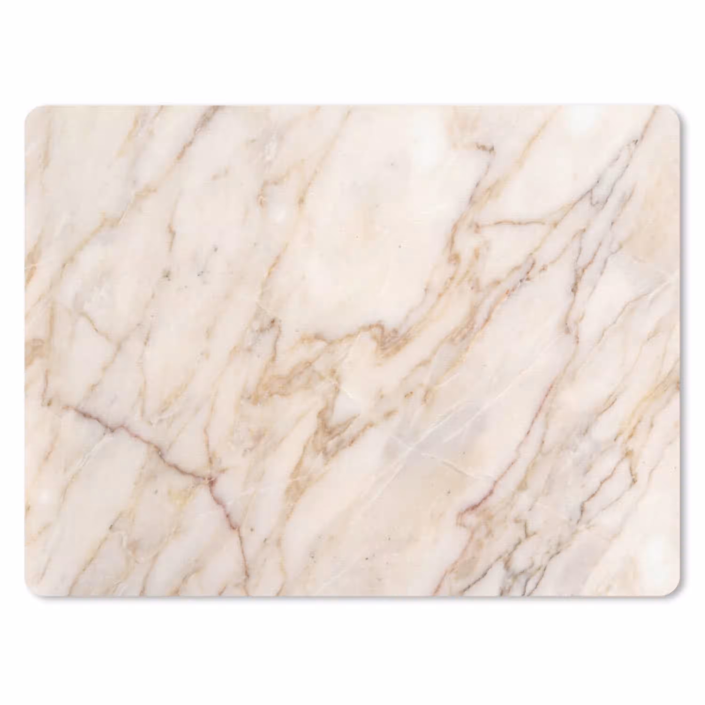 Marmer - Ader - Abstract - Wit - Goud muismat rubber klein -3d