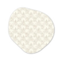 Patroon - Bloemen - Beige Wandcirkel Organisch Forex 3mm klein 629 -3d