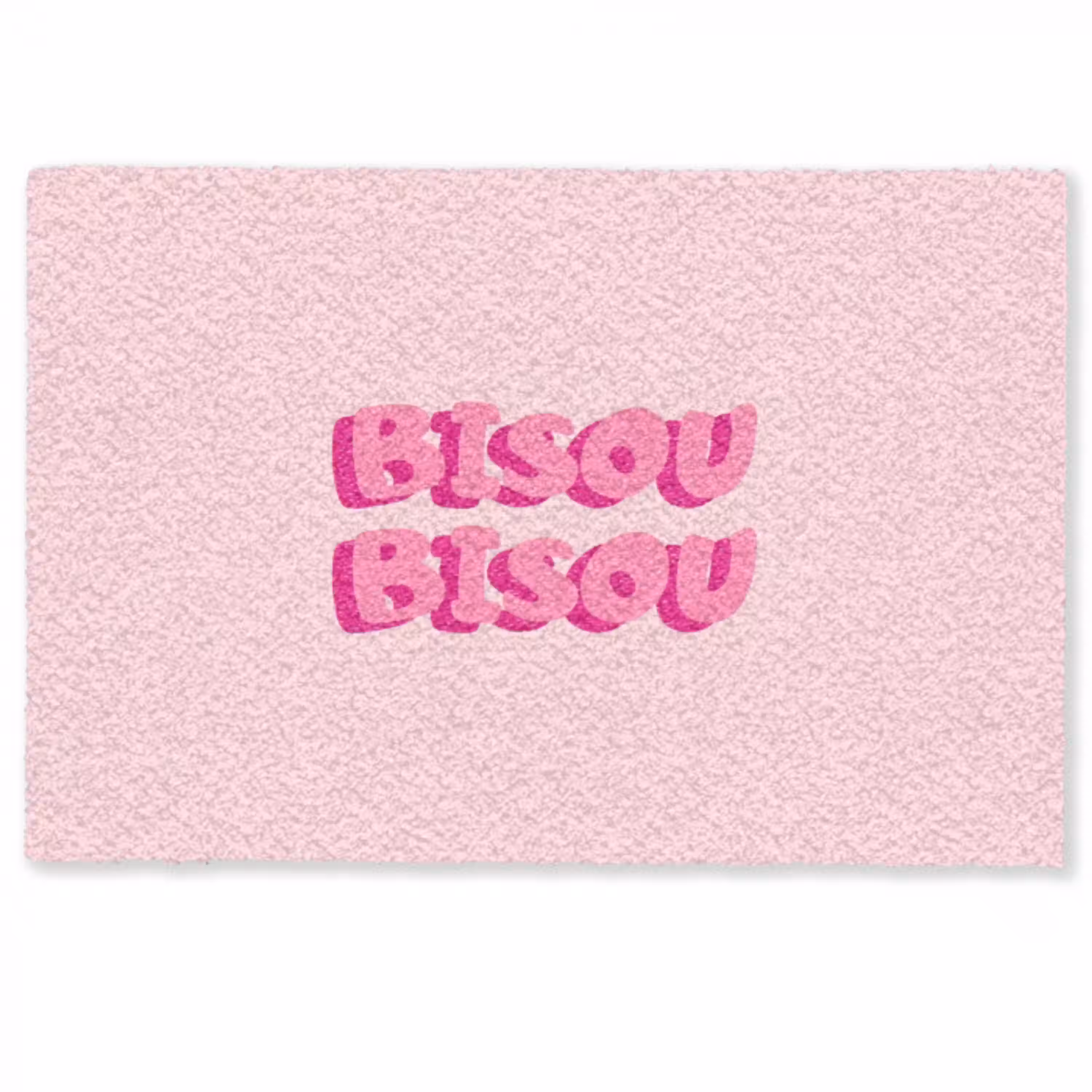 Bisou - Roze - Dikke letters Deurmat klein -zkaufland3d