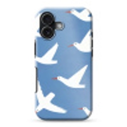 Vogels - Wit - Patroon Toughcase MagSafe Apple iPhone 17 klein -3d
