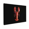 Kreeft - Glossier Rood - Zwart Tuinposter op houten frame 2 cm dik klein -3d