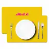 Oh ok - 3D - Geel - Roze Placemat vinyl groot -zzsfeer2_Kitchenyeah-website