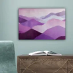 Abstract - Heuvels - Landschap - Paars canvas 2cm klein -sfeer4
