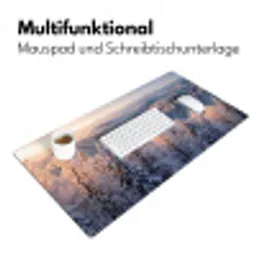Bos - Bergen - Goud - Winter - Warm Muismat XXL klein -ysfeer4_duits