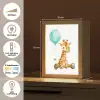 Giraf - Baby - Dieren - Blauwe ballon Light Box met kabel klein -USP_NL