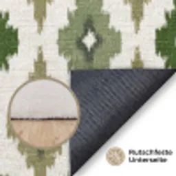 Geografisch - Ruitmotief - Groen Vloerkleed Rechthoek klein 1091 -uniquesellingpoint_antislip_DE_DE