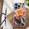 Bloemexplosie - Felle spatten - Dynamisch Hoesje iPhone 16 Pro Max met koord klein -sfeer4