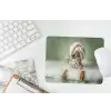 Hond - Bad - Champagne - Handdoek muismat rubber klein -witbureau