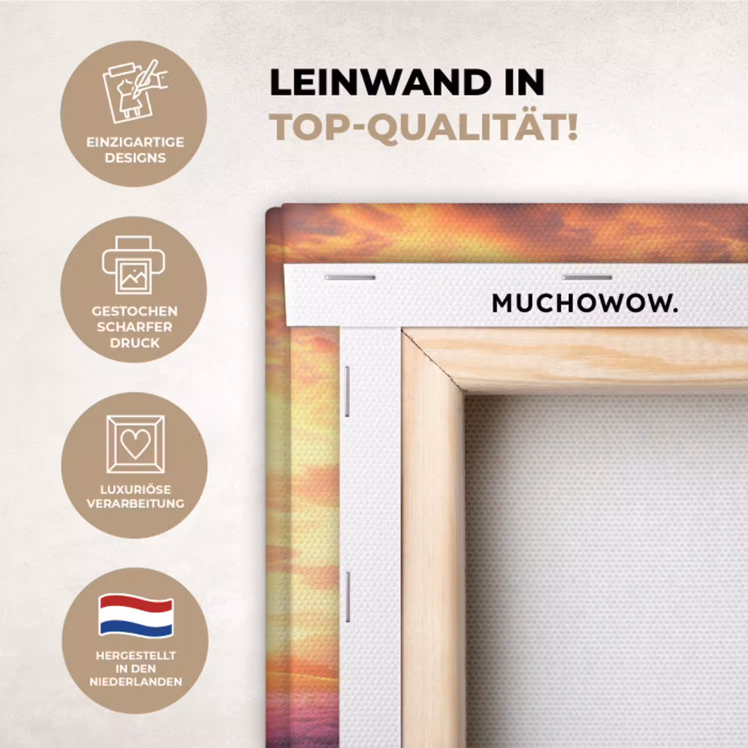 Lavendelveld - Zonsondergang - Paars KitchenYeah - Keuken - Canvas klein -ycloseup
