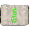 YOLO - Groen - Neon - Slangenprnt laptophoes neopreen klein -zkaufland3dotto