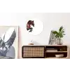 Paard - Springen - Modern Wandcirkel aluminium klein -kantoor